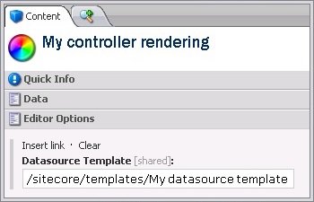sitecore mvc rendering datasource