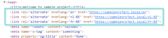 sitecore hreflang alternate links for sxa