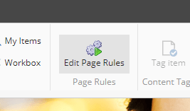 sitecore - edit page rules button